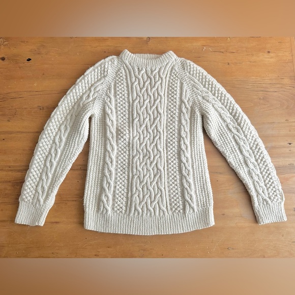 Handmade Sweaters - 100% Wool Chunky Knit Fisherman Style Sweater Cabin Cottagecore Gorpcore